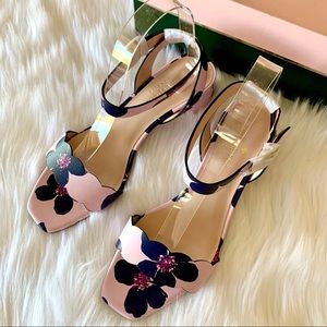 kate spade pink & purple “edie” strappy sandal